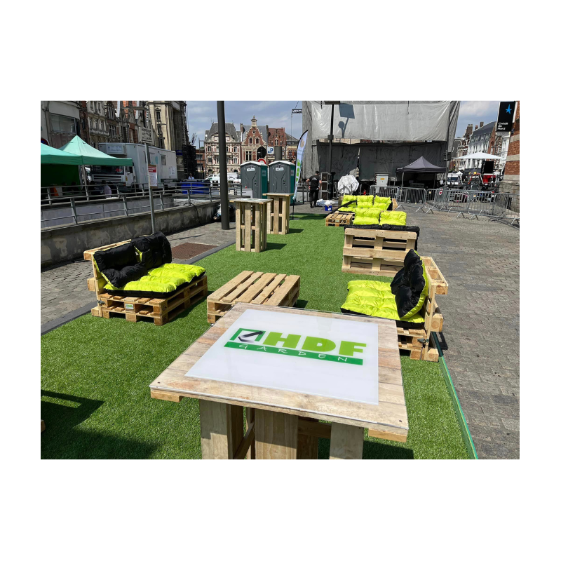 Table haute mange debout style industriel en métal et bois recyclé